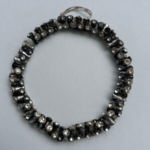Stella and Dot Silver and Black Stretch Bracelet Needs Re-Stringing